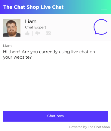 live chat window box